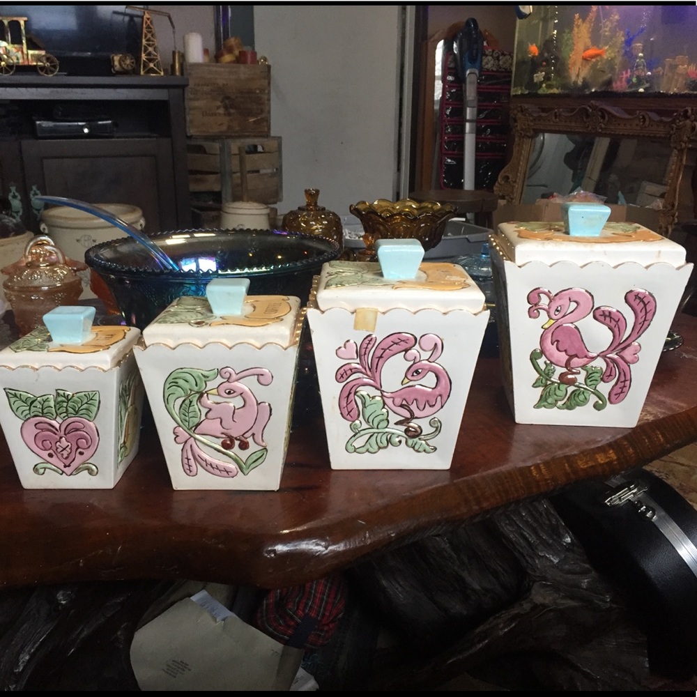 Rare antique canisters